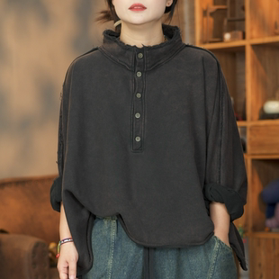 2547 半扣女士卫衣 冬季 休闲百搭大码 胸围190长62 新品