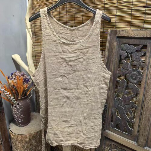 F30 5673 夏季新品麻面休闲百搭打底女士背心上衣 胸围114长69