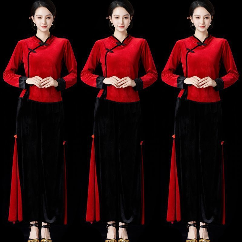 秋冬新款中老年金丝绒广