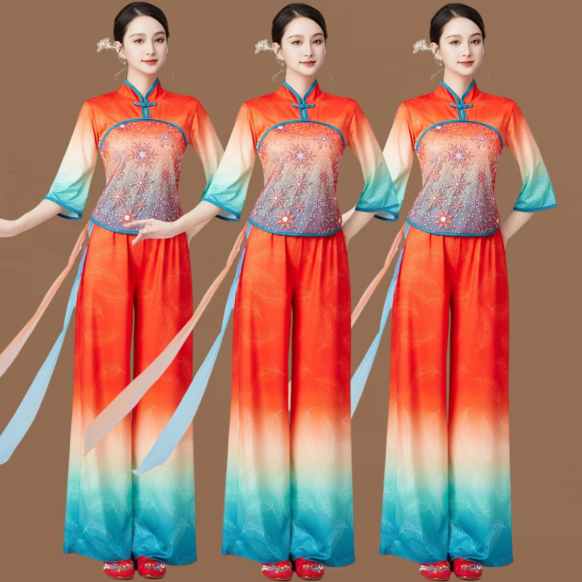 秧歌服女2025新款古典舞胶州秧歌舞蹈服成人广场舞秧歌舞演出服装