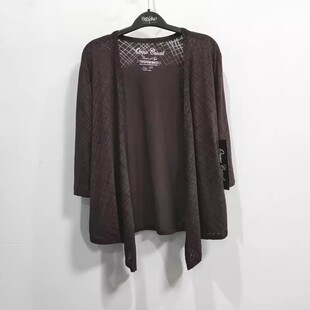 女 烂花小披肩中袖 春夏外搭宽松休闲上衣 外贸原单薄款 微瑕NO退换