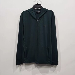外贸原单薄款连帽运动上衣外套男 春秋百搭宽松休闲印花长袖帽衫