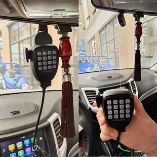 适配八重洲建伍车载对讲机手咪拉线通用拉绳话筒挂钩伸缩自动回位