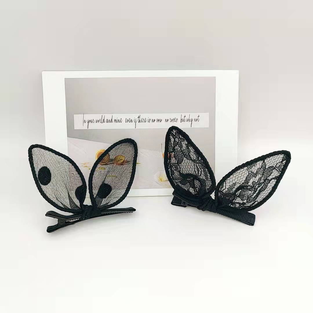 林志玲同款BB夹韩版刘海夹蕾丝蝴蝶结鸭嘴夹兔耳朵发夹边夹头饰品,饰品/流行首饰/时尚饰品新,发饰,淘宝优惠券,粉丝福利购,淘宝优惠卷