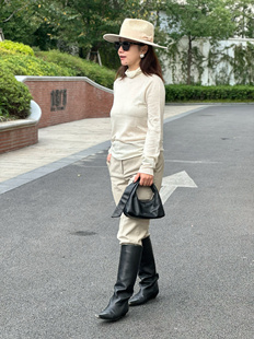 LADY. 白色羊毛堆堆领打底内衣 H魔女赫本推荐