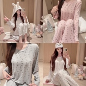 香香 舒适新款 秘密 chao柔软kitty莫代尔秋衣套头家居服睡衣秋裤