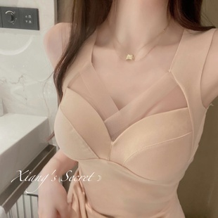 A变C 德绒黑科技发热内衣3.0无痕 网纱保暖背心百搭女 秘密 香香