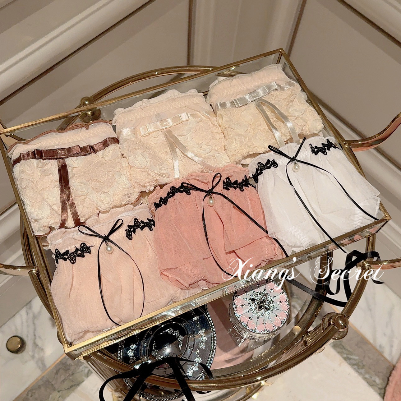 内裤浮雕玫瑰花日系蕾丝