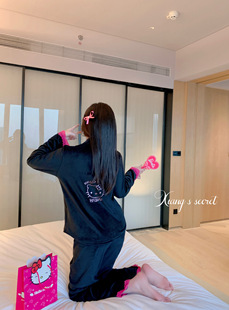 原创海岛绒保暖烫钻睡衣加厚家居服套秋冬新 芭比假日 香香 秘密