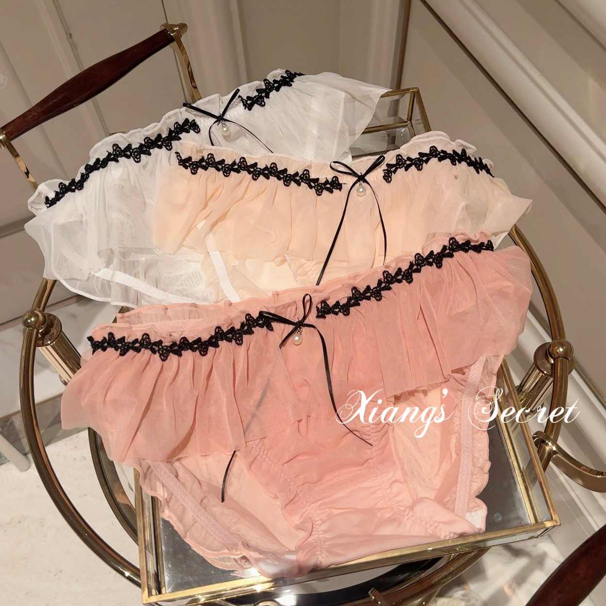 内裤裙边蕾丝性感法式