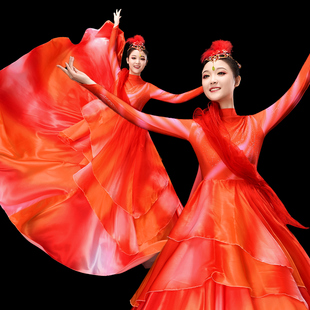 开场舞大摆裙2026新款女大气飘逸歌伴舞连衣裙现代舞蹈舞台演出服