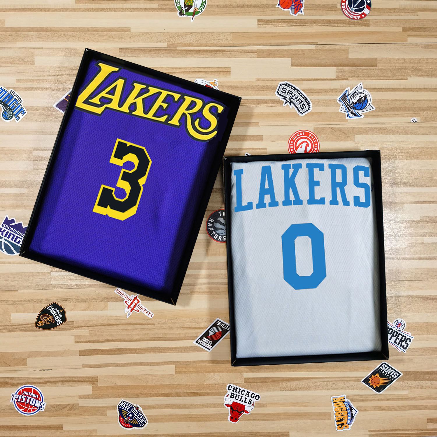 2023赛季湖人队0号威少球衣3号浓眉戴维斯城市版热压篮球服套装