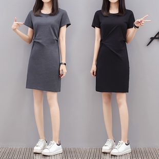 气质减龄小众修身 时尚 显瘦小个子裙女 新款 休闲连衣裙女2025年夏季