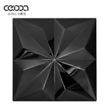 Металлическая трехмерная черная мозаика из нержавеющей стали на стену, в 3d формате, зеркальный эффект