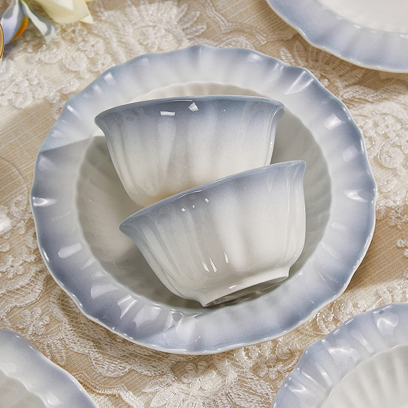 釉下彩碗碟奶油套装家用2024新款精致高颜值乔迁碗盘碗筷餐具组合,餐饮具,咖啡杯,淘宝优惠券,粉丝福利购,淘宝优惠卷