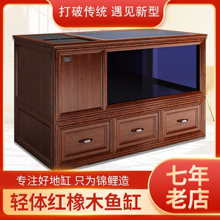 办公新款其他大型鱼缸鱼池地缸轻体锦鲤水族箱底排侧滤免换水安装