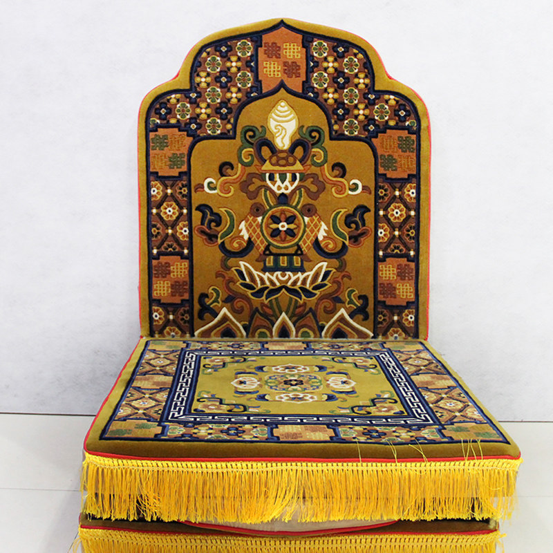 藏式羊绒坐垫仿尼泊尔上师座垫八吉祥法会专用靠垫家用活佛垫子