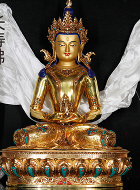 尼泊尔手工密宗供奉摆件长寿佛