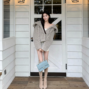 洋气短款 M900环保毛外套女秋冬季 时尚 爆款 小个子秋冬百搭 2025新款