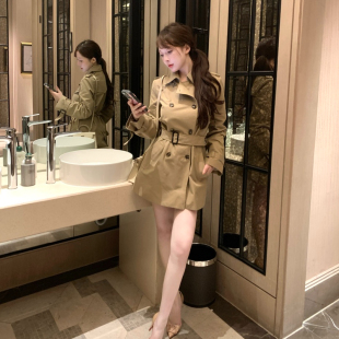 气质时尚 春秋短款 洋气时髦小个子 法式 M900早秋外套风衣女2025新款