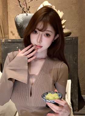 M900针织衫打底衫女秋冬长袖内搭上衣2026新款V领体恤小个子穿搭