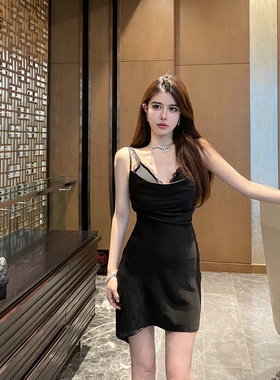 M900黑色连衣裙小黑裙2026新款裙子女夏吊带裙显瘦性感包臀裙