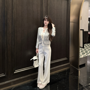 子2025年新款 女早秋裤 春秋宽松慵懒风松弛感显瘦 休闲裤 M900阔腿裤