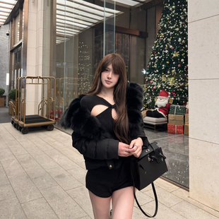 显瘦纯欲风性感短款 M900打底衫 修身 扭结镂空针织衫 上衣 女2025新款