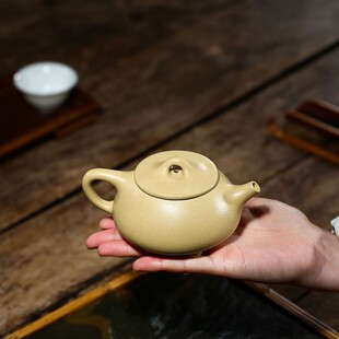 冰心玉壶紫砂手工制作原矿本山绿泥石瓢壶宜兴紫砂壶中式茶壶茶具
