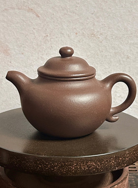 宜兴紫砂壶原矿紫泥家藏老料莲子手工制紫砂壶茶具200cc