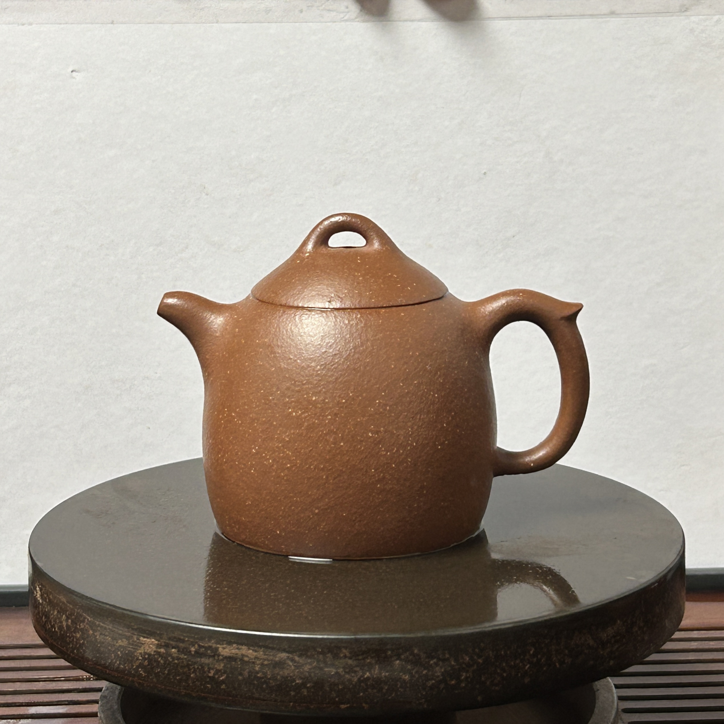 宜兴原矿紫砂壶家母自制民间匠人原矿降坡泥秦权壶160cc家用茶壶