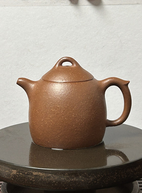 宜兴原矿紫砂壶家母自制民间匠人原矿降坡泥秦权壶160cc家用茶壶