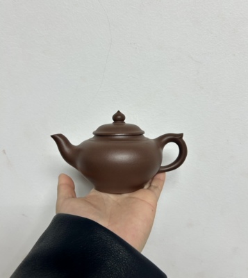 宜兴紫砂壶原矿紫泥笑樱壶220cc手工制作中式茶壶礼品茶具