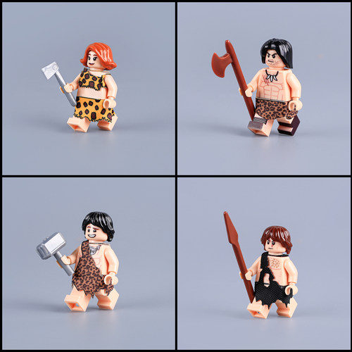 中古原始人积木UV人仔玩具艺小生