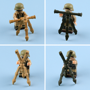 二战军事武器德军炮兵望远镜3D打印刷件人仔配件小颗粒积木玩具