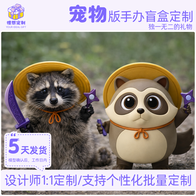 宠物版手办盲盒定制卡通可爱动物公仔个性化批量定制礼物,个性定制/设计服务/DIY,3D打印/定制,淘宝优惠券,粉丝福利购,淘宝优惠卷