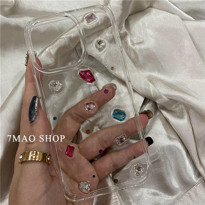 小猴子款高级感手机壳彩钻超闪钻