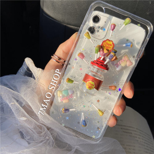 珍宝珠棒棒糖玻璃瓶手机壳