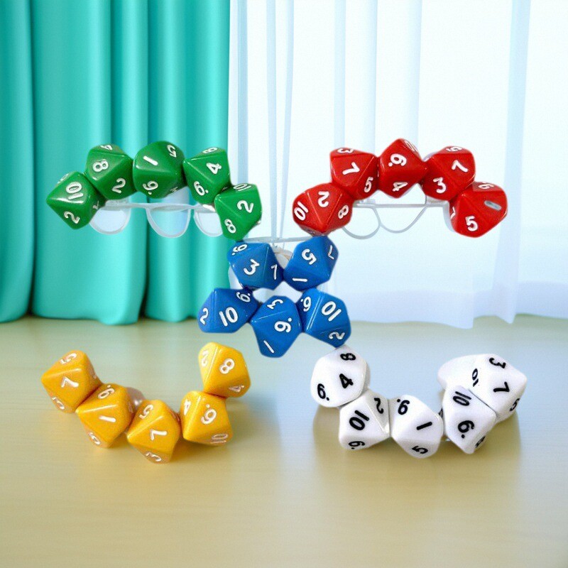 1-10数字骰粒色子启蒙幼儿多面骰子教具面筛子游戏玩具筛粒桌游筛