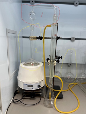 凯式蒸馏装置定氮装置1000ml500ml氮气球冷凝管烧瓶电热套支架