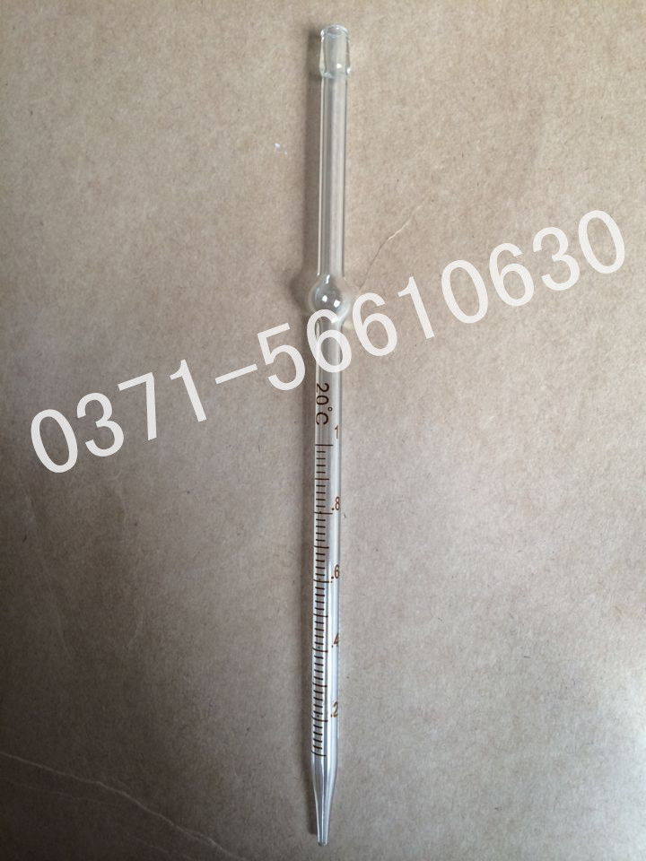 玻璃一球刻度滴管1ml 一球刻度滴管/刻度吸管 A级品 手工量水刻度