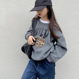 豆丁奇遇儿童红色加绒带绒卫衣秋冬款2026潮童洋气时尚女大童黑色