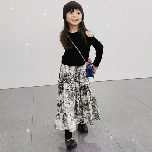 童装原创日系复古风印花儿童裙