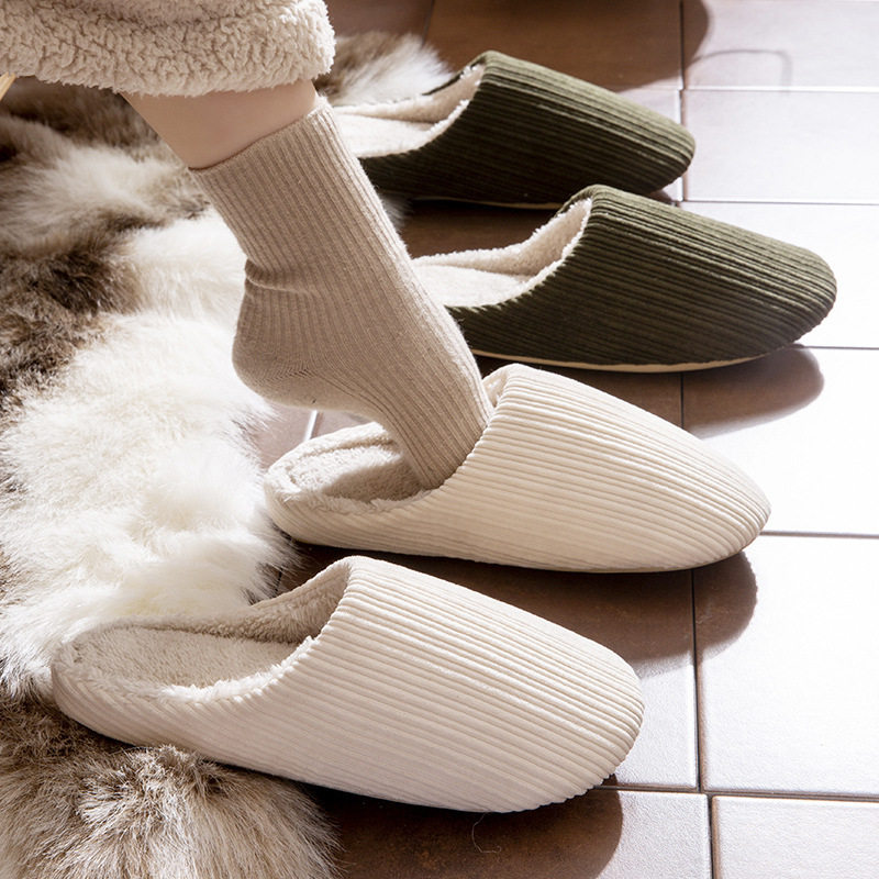 包头棉拖鞋居家四季室内日式简约轻便软底防滑情侣地板拖鞋秋冬天