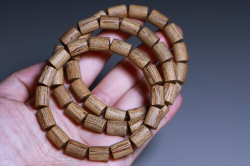 天然沉香桶珠老型珠手串6.51克文莱老料桶珠手链0.8手牌糖蜜熟结