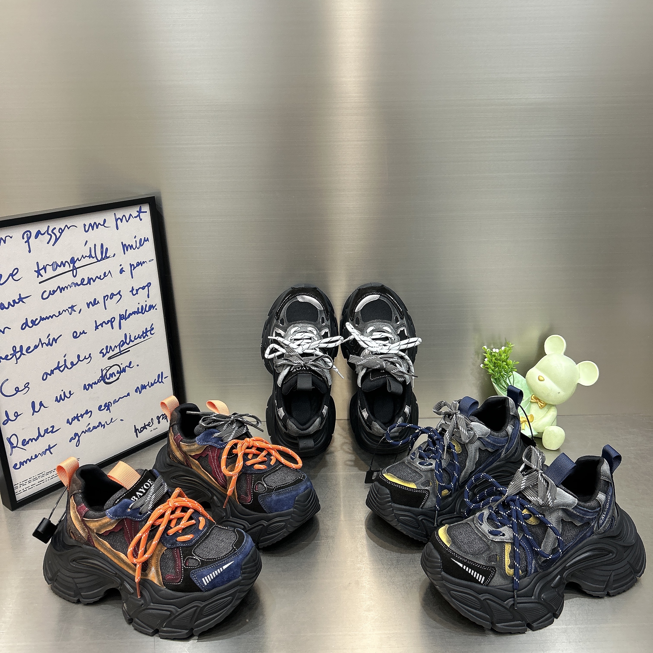 2025新款真皮拼色复古超轻老爹鞋女小个子增高运动鞋新款休闲女鞋