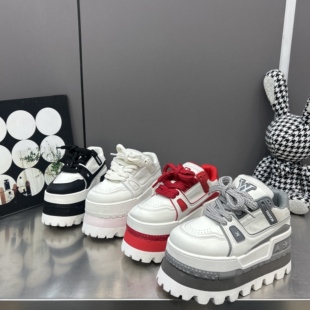 欧货10cm厚底松糕鞋女小白鞋2026新款小个增高休闲鞋百搭潮流板鞋