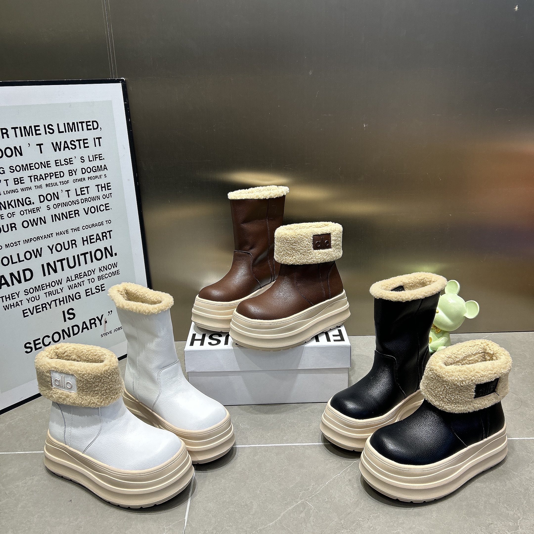 热门爆款颗粒绒厚底增高马丁靴女英伦风短筒靴百搭休闲鞋加绒棉鞋