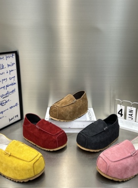 勃肯鞋磨砂新款休闲舒适套脚女鞋呆萌厚底增高舒适和尚鞋面包鞋