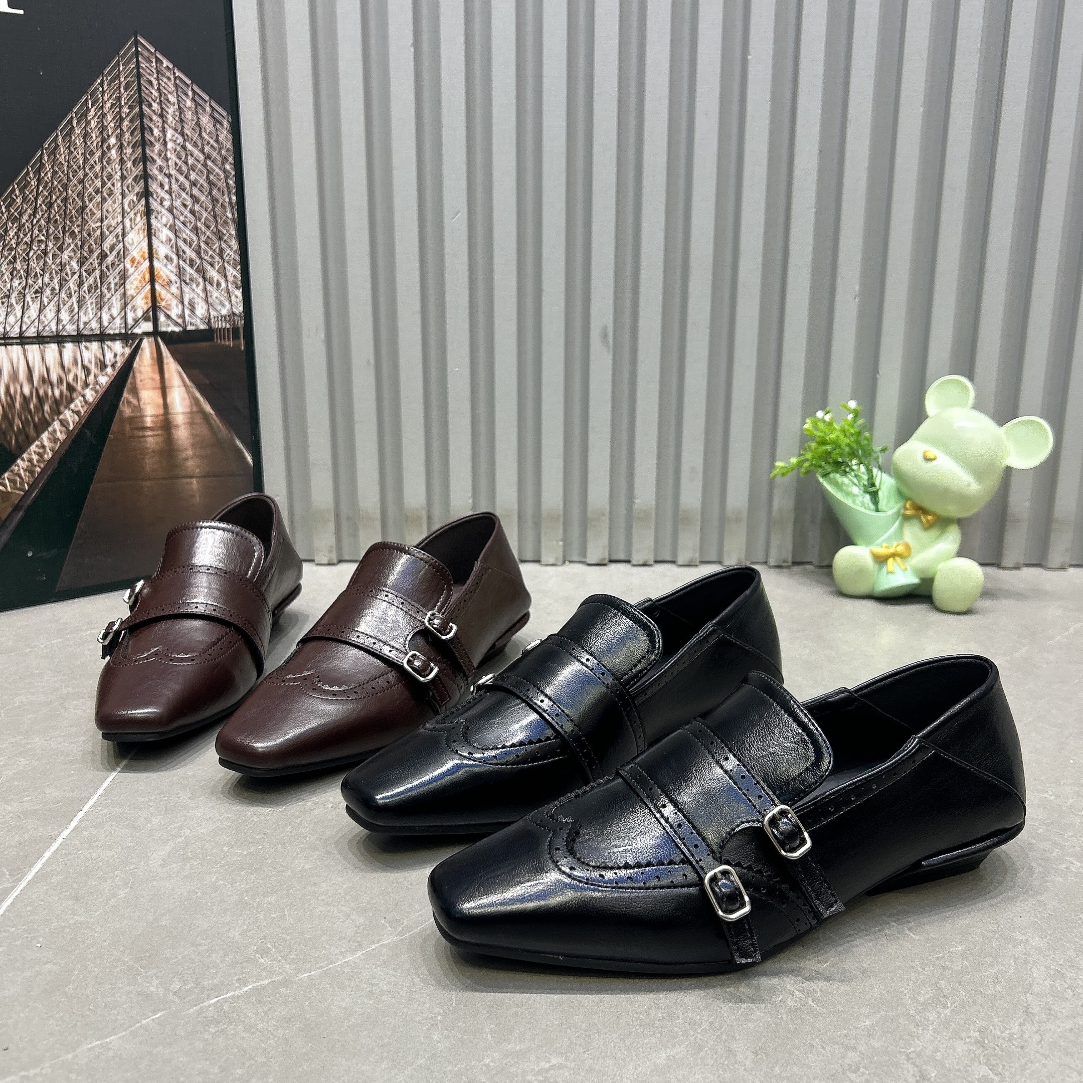 欧货2026春新款时尚英伦风时尚小方头低跟布洛克皮带扣深口单鞋女,女鞋,牛津鞋/布洛克鞋/德比鞋,淘宝优惠券,粉丝福利购,淘宝优惠卷